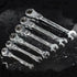 Ratcheting Wrench Open Flex-Head Open End Double Opening Ratchet Combination Wrench Hand Tool Flare Nut Wrench Silver 17mm...