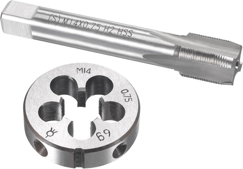 uxcell M14 x 0.75mm Metric Tap and Die Set, Machine Thread Screw Tap with Round Threading Die, Tap & Die Kit for Nut Screw Bolt Thread Repair...