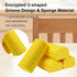 4-Pack Damp Clean Duster Sponge Brush for Cleaning Blinds, Glass, Baseboards, Vents, Railings, Mirrors, Window Track Grooves and Faucets (Yellow)...