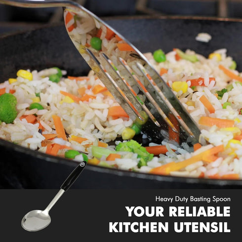 Chef Craft Select Heavy Duty Basting Spoon, 12 inch, Stainless Steel...