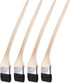 uxcell Bent Radiator Paint Brush 17" Length 3" Width Bristle with Long Wood Handle for Wall Treatment Black 4Pcs...