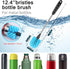 3 in 1 Multifunctional Cleaning Brush, Water Bottle Cleaner Brush Set Include Cup Lid Gap Brush, Stainless Steel Long Handle Bottle Brush, Brush C...