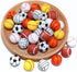 36pcs Silicone Beads for Pens Keychain Making 12mm 15mm Bulk Baseball Basketball Football Sport Focal Silicone Loose Beads Bracelet Necklace DIY C...