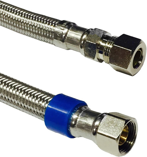 LASCO 10-0512 Braided Stainless Steel Supply Line with 3/8-Inch Male Compression and 3/8-Inch Female Compression...