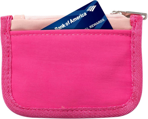Mum's memory Slim Minimalist RFID Wallet Card Holder for Men & Women,Zippered front and rear 5-pocket wallet Card Holder Match Wristlet Keychain...