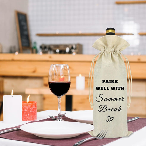 Teacher Wine Bags Teacher's Day Gifts for Coworkers Colleagues Teacher Appreciation Gifts Teacher Gifts from Student Teacher Birthday Gift Graduat...