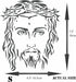Jesus Stencil, 6.5 x 7.5 inch (S) - Christian Catholic Religious Crown of Thorns Stencils for Painting Template...