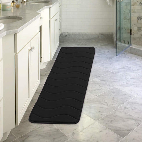 Flamingo P Memory Foam Bath Mat Extra Long Bath Mats for Bathroom Non Slip Bathroom Runner Rug Water Absorbent Thick Soft Washable Bath Rug Runner...