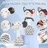 FPVERA Baby Soft Rattles Shaker: Infant Developmental Hand Grip Baby Toys, High Contrast Black and White Newborn Sensory Toys Rattle Toy 0 3 6 9 1...