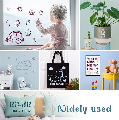 25 Pack Stencils for Baby Shower?Mixed Animals Pattern Painting Stencils Baby Shower Onesie Decorating Reusable Templates for Painting on Fabric B...