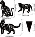 URATOT 3 Pack Metal Cat Garden Statues Black Cat Silhouette Cat Decorative Garden Stakes Garden Outdoor Statues Animal Stakes for Yard Decor and L...