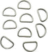 SYSOLYWIN 50Pcs 5/8 inch Silver Multi-Purpose Metal D Ring Semi-Circular D Ring for Hardware Bags Ring Hand DIY Accessories (15mm) A1196...