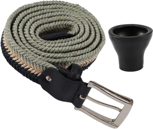 Adjustable Golf Belt for Men, Web Belt, Stretch Braided Casual Belt, Woven Elastic Bels for Jeans Shorts, with Golf Cup...