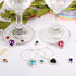 ASH'S CHOICE 134Pcs Earrings Beading Hoop Jewelry Charms Kit, Rhinestone Pendant Wine Charms for Stem Glasses, Wine Glass Markers, Jewelry Making...