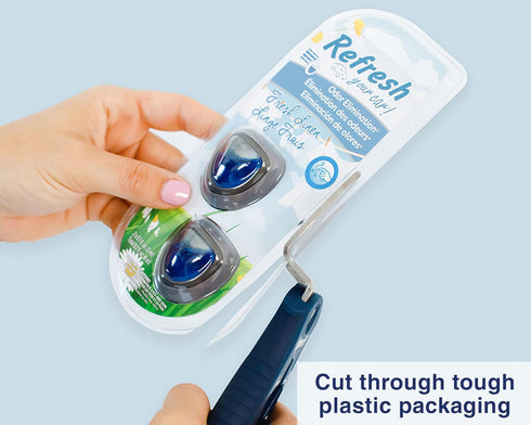 Zibra Open-It! All-In-One Multi Tool with Heavy-Duty Scissors, Box Cutter, Screwdriver, and Package Opener, Blue...