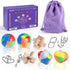 Brain Teaser Puzzles for Adults and Kids, 10Pcs Puzzle Games Set, 3D Wooden Plastic Metal Puzzle, Unlock Interlock Mind Brain Games, IQ Test Educa...