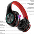 2022 Wireless Bluetooth Headphones,Colorful LED Lights Comfort Over Ear Foldable Headset with Built-in Microphone,FM,SD Card Slot,Wired for School...