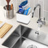 KeFanta Sink Counter Caddy, Plastic Dish Sponge Holder, Kitchen Brush and Scrubber Organizer with Drain Tray, White...