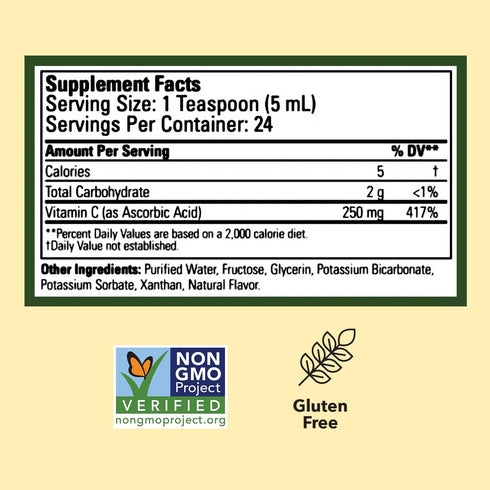 CHILDLIFE ESSENTIALS Liquid Vitamin C for Infants, Toddlers & Kid- Immune Support, All-Natural, Gluten-Free, Allergen Free, Non-GMO, High in Antio...
