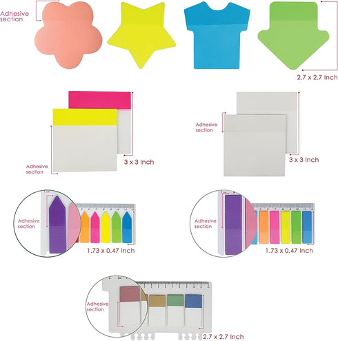 1200 Pcs Transparent sticky Notes - Waterproof Clear Sticky Notes Box pack | sticky book tabs, sticky notes cute, Index arrow pastel tabs, see thr...