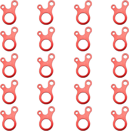 20PCS Red Snail Shaped Three Hole Multi Purpose Rope Buckle Windproof Buckle Anti Slip Tightening Bundling Buckle Canopy Rope Buckle Adjustment Pi...
