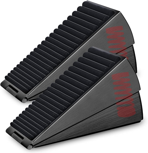 Strongest Adjustable Spring Loaded Large Door Stopper - Heavy Duty Tall Door Stop Wedge Door Stoppers for Bottom of Door, Tall up to 3 in Doorstop...