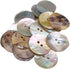 Natural Mother_of_Pearl Shell Buttons - Nacar - AKOYA - 2 Holes Round Sewing Buttons - Iridisdent Color - Produced and Shipped from Spain (25 mm)...