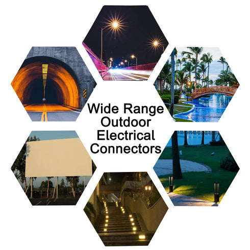 IP68 Junction Box Outdoor Waterproof Electrical Wire Cable Connector,M16 for 2 or 3 Pin Cables for 3.5-10mm Wire Range(AC 400V, 17.5A), Easy to In...