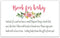 Giftideaworkshop Pink Flowers Books for Baby Shower Request Cards (50 Pack), Baby Shower Invitation Inserts....