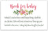 Giftideaworkshop Pink Flowers Books for Baby Shower Request Cards (50 Pack), Baby Shower Invitation Inserts....