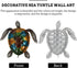 NUOBESTY Turtle Statue Outdoor Metal Turtle Wall Decor Sea Turtle Hanging Wall Art Iron Tortoise Sculpture Ocean Decoration for Home Bedroom Garde...