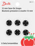 Dritz 80-2-1 Sew-On Snaps, Black, Size 2 6-Count...
