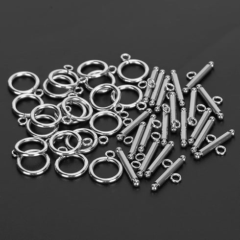 Stainless Steel OT Buckle, Necklace Toggle Clasps Standard Jewelry Connectors End Clasps T Bar Closure DIY Jewelry Making Supplies for Women Brace...