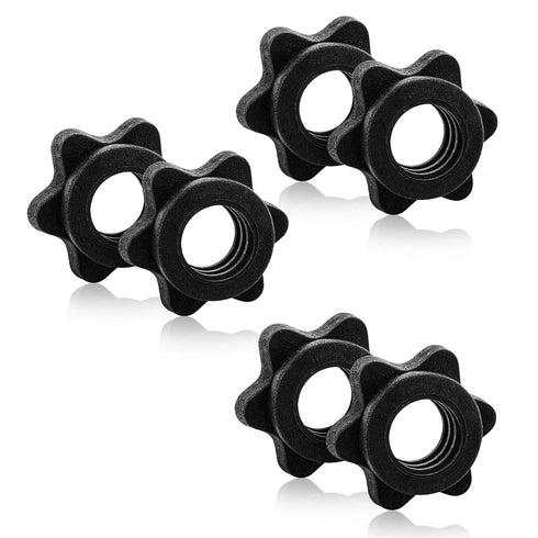 6 Pcs 25mm Spinlock Collars, Dumbbell Hex Nut Anti-Slip Dumbbell Rod Nut 1 Inch Standard Barbell Screw Collar Dumbbell Screw Collar for Dumbell We...