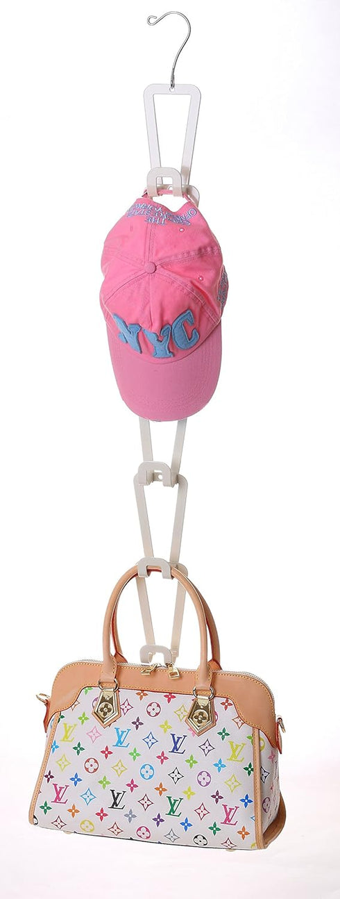 Ybmhome Hanging Closet Rod or Over the Door Organizer Rack Hooks, for Purses Handbags, Satchels, Backpacks, Scarves, Pashminas, Slings, Caps, Hats...