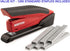 Bostitch Stapler with 1260 Staples - InPower Red Spring Powered Stapler - Built-in Staple Remover - Staple Storage Compartment - One Touch Heavy D...