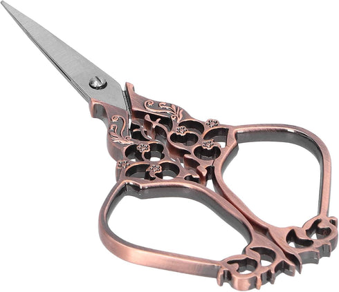 Vintage Classical DIY Sewing Scissors for Embroidery and Art Craft Collection, Ergonomic Handle Design (Rose Gold)...