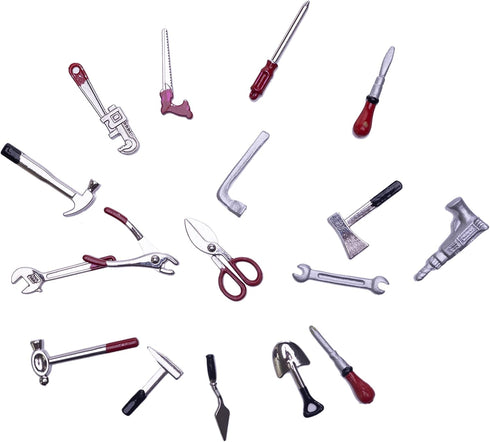 18Pcs 1:12 Miniature Repair Tools Doll House Accessories Multi-Tool Miniature Tool Model Set for DIY Crafts Ornament Dollhouse Decoration Toys...