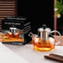 PARACITY Glass Teapot Stovetop, Borosilicate Clear Tea Kettle with Removable Stainless Steel Infuser,Teapot Blooming and Loose Leaf Tea Maker Tea ...
