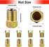 Tnisesm 12Pcs 3/8"-24 Threads Brake Line Fittings Assortment For 3/16" Brake Line Tube(4 Unions, 8 Nuts)...