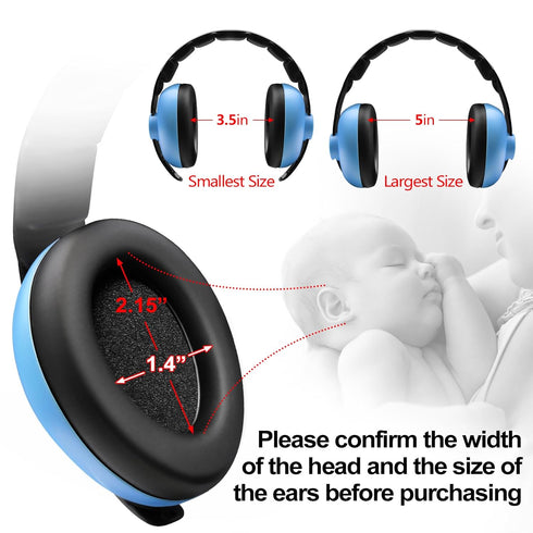 Baby Ear Protection Noise Cancelling Headphones for Babies for 3 Months to 3 Years (Blue)...