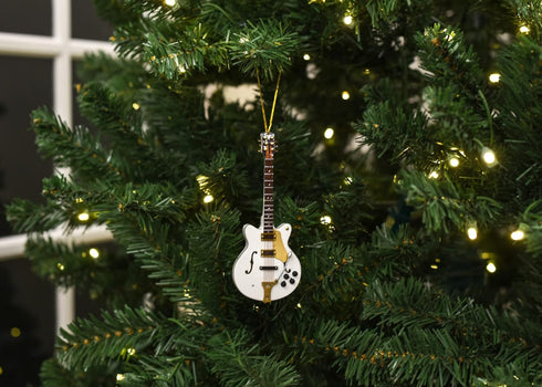 Broadway Gifts 5.5" White Wood Hollow Boby Electric Guitar Ornament Decoration...