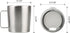 12 oz Insulated Coffee Mug with Lid, Stainless Steel, Double Wall Vacuum Insulated Travel Mug Coffee Cup with Handle, Stainless Steel/Silver (803-...