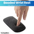 1InTheOffice Mouse Wrist Rest, Beaded Wrist Support Pad Ergobeads, Black...