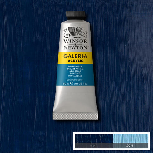 Winsor & Newton Galeria Acrylic Color, 60ml (2-oz) Tube, Phthalo Blue...