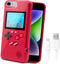 LucBuy Game Console Case Compatible for iPhone 6/6S/7/8/SE2, Retro Protective Cover Self-Powered Case with 36 Small Games, Full Color Display, Sho...