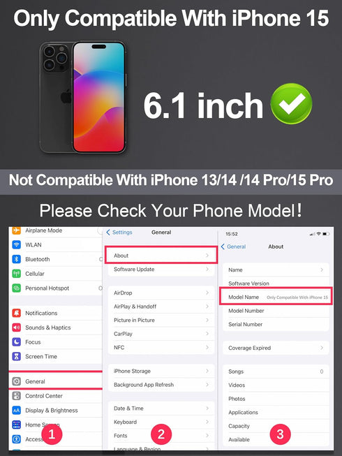 Compatible for iPhone 15 Screen Protector 6.1 inch, Anti Blue Light HD Tempered Glass Screen Protector Easy Installation, Case Friendly, 2 Pack......