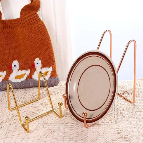 Plate Display Stands, Iron Easel Plate Holder Display Stands Metal Frame Holder for Picture, Photo, Decorative Plate Dish, Tabletop Art...
