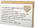 Stainless Steel Wallet Card, Engraved 'Husband' with Love Note for Anniversary, Birthday, Christmas, Valentine's Day...