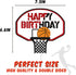 Basketball Cake Topper Happy Birthday Sign Cake Decorations for Basketball Ball Player Scene Sport Net Court Themed Man Women Boy Girl Birthday Pa...
